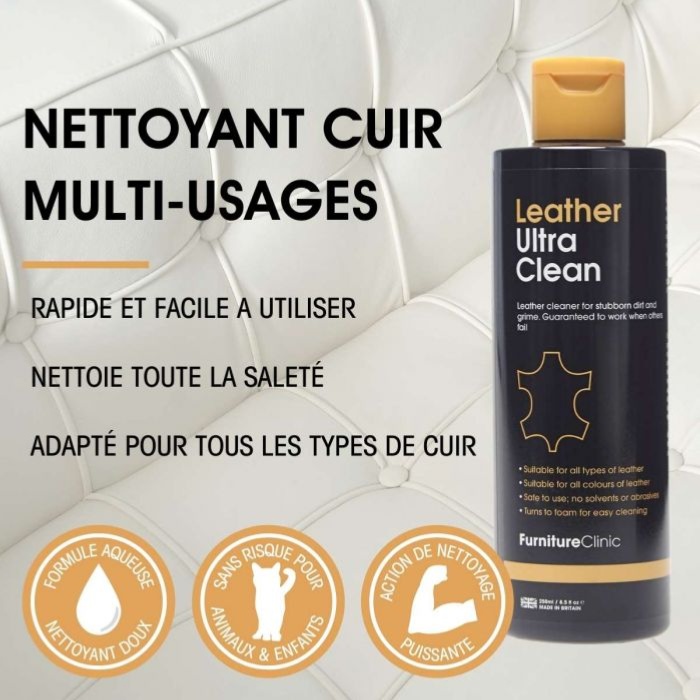 Nettoyant Cuir - LEATHER CLEANER (500ML) [+ 1 ÉPONGE CUIR]
